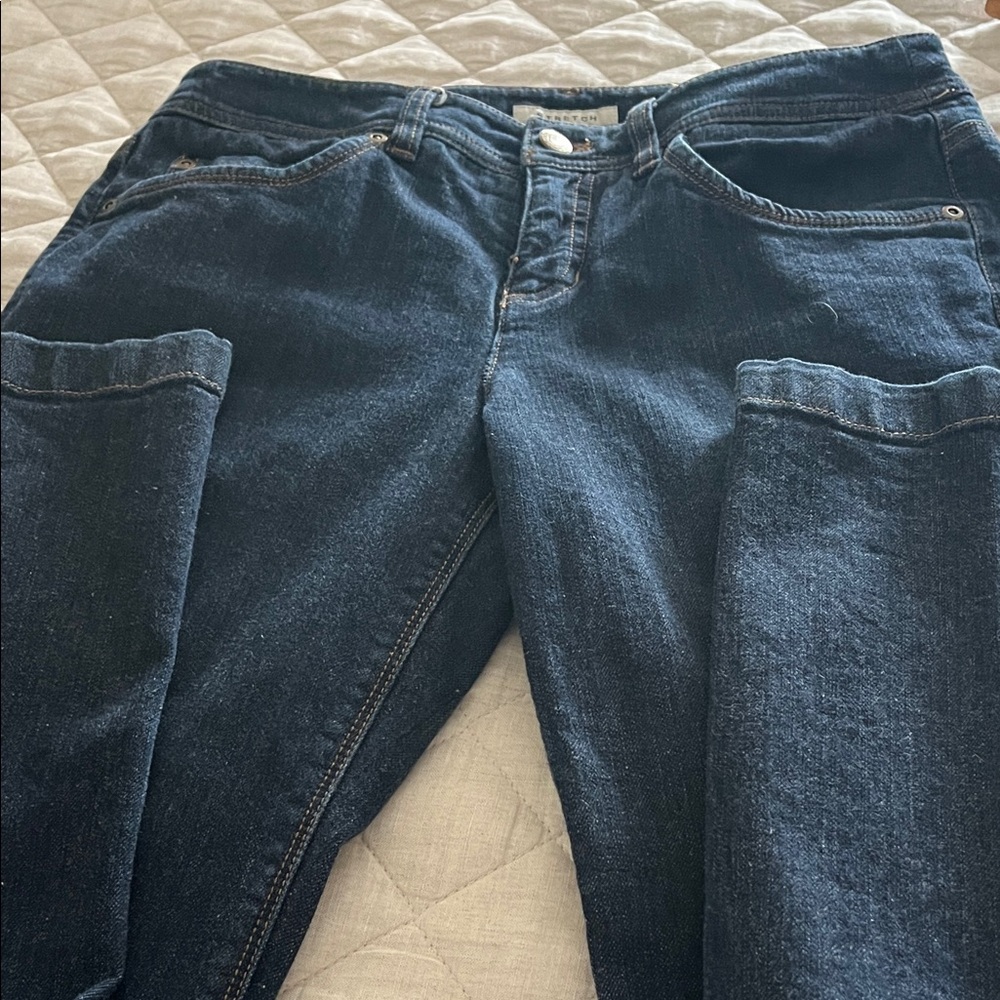 Jones New York Dark Blue Flare Leg Jeans